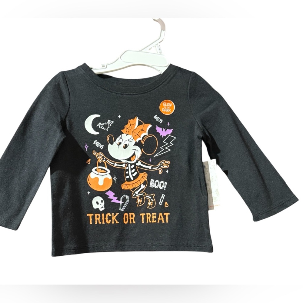 Infant Girls 12 Months Disney Jumping Beans Halloween  Longsleeve Top Tee NWT
